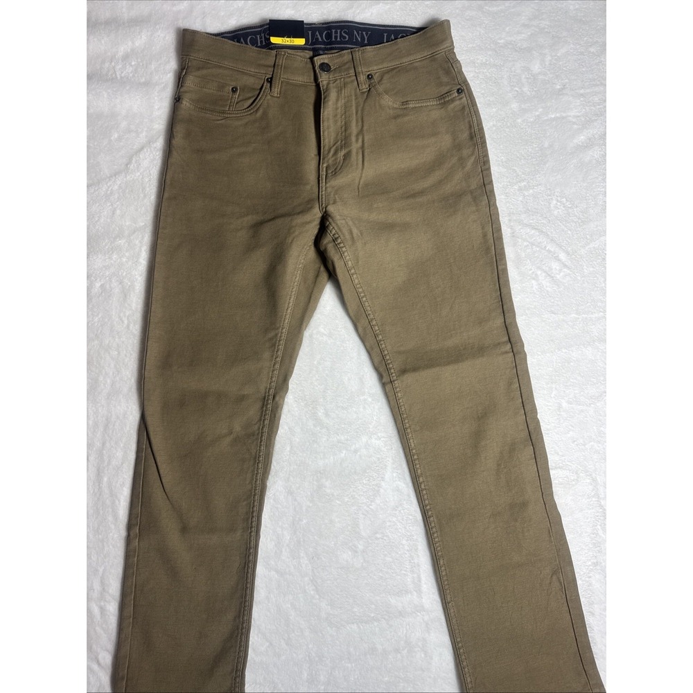 Jachs Men 5 Pocket Pant Straight Fit Stretch Flex Tan 32 x 30 1776788